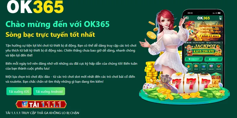 Cài app để nhận thông báo quà tặng OK365